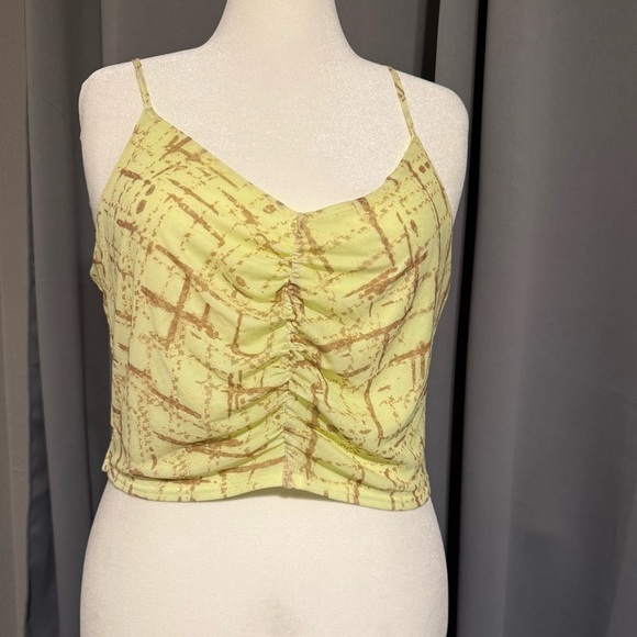 BP. Yellow Ruched Cami Top Size 1X NWT - Picture 2 of 6
